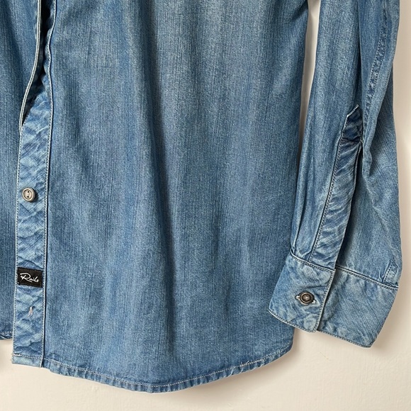 Women’s Rails Tencil Chambray Button Down - sz M - Picture 3 of 5